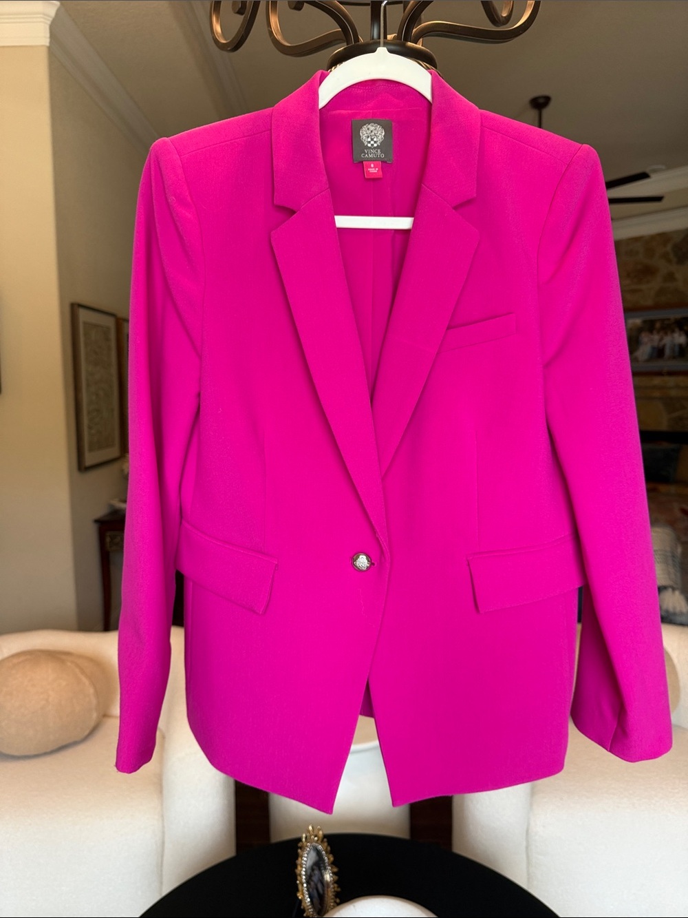 Vince Camuto Hot Pink Single-Button Blazer